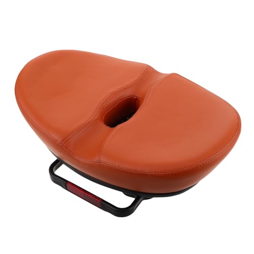 NOLITOY 特大広パッド入りノーズレス自転車サドル クッション性 防水設計 衝撃吸収機能付き 男女兼用 マウンテン ロード 電動自転車対