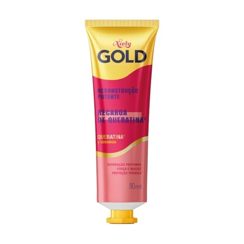 Niely Gold Recarga de Queratina para Reconstrução Profunda Tratamento Capilar 80ml