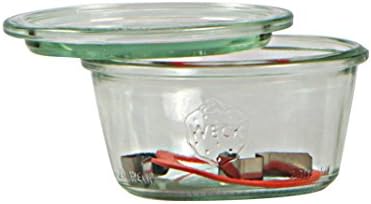 Weck Airtight Clip-Close Sealed 290 ml Jar with Lid 100 mm, Pack of 6, Glass, Transparent