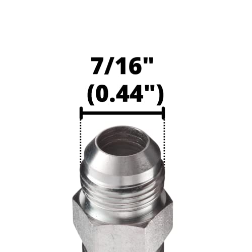 Image of (10-Pack) MJ-06-04 | 3 /8 inch Hose x 1 /4 inch JIC 37 Male Hydraulic Hose End Crimp Fitting