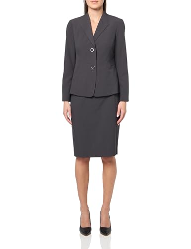 Women's Petite Two Button Blazer & Slim Skirt, 2pc Set