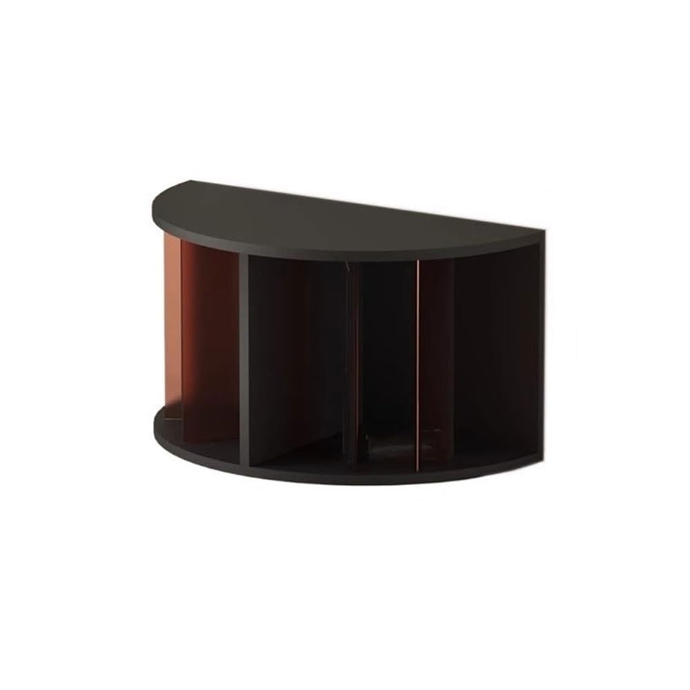 CHENGAIJIAN Cd Rack Semicircular Wooden Vinyl Record Storage Rack Desktop Multi-functional Bookcase