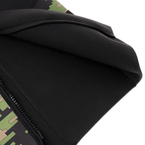 Chaqueta de neopreno para buceo de 2.5mm, color camuflaje verde, manga larga, talla X-Large miniatura 4
