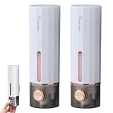Dispensador de Jabón para Pared, 2 Piezas 450ml Dispensador de Jabón sin Taladrar con Ventana Transparente, para Champú, De Manos, Gel de...