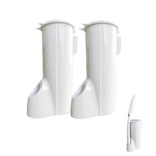 2 Packs Toilet Wand Caddy Holder (Holder Only No Wand) Disposable Brush Kit Stand Toilet Cleaning Starter Kit Wall Mounted Storage Caddy.