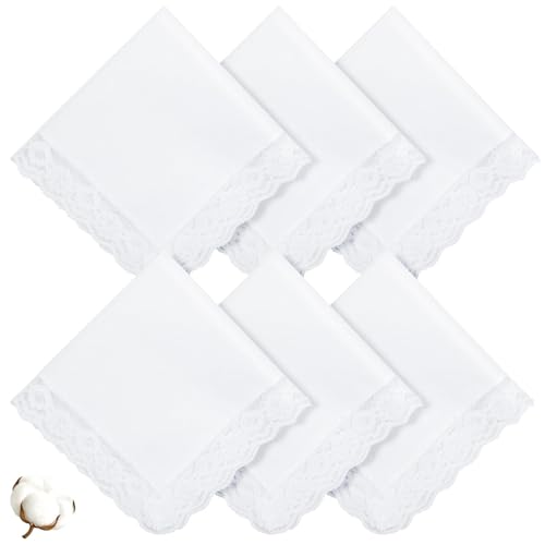 EEEKit 6 Stück Damen Taschentücher Stoff