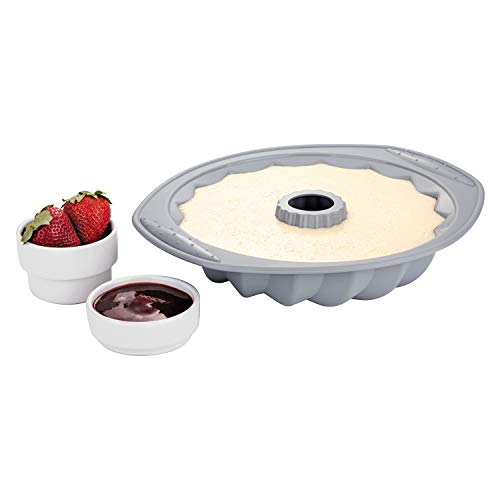 Forma para Pudim, Silicone, Cinza, Euro