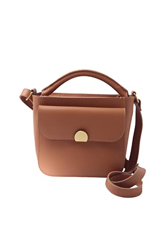 Petit sac à bandoulière en cuir ferme marron anti déformation