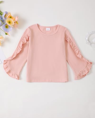 Image of Little Girls Clothes Kids Fall Winter Outfits Pant Set for Girl Age 4-8 | Girls Fall Winter Clothes, 2 Peices, Long Sleeve Shirt, Cute Clothing, Gifts, Family Photos, School, Christmas, Cotton Blend