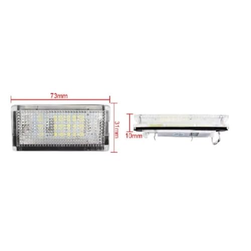 Luces LED de matrícula Canbus blanco puro de 12V con iluminación trasera sin error E46 4