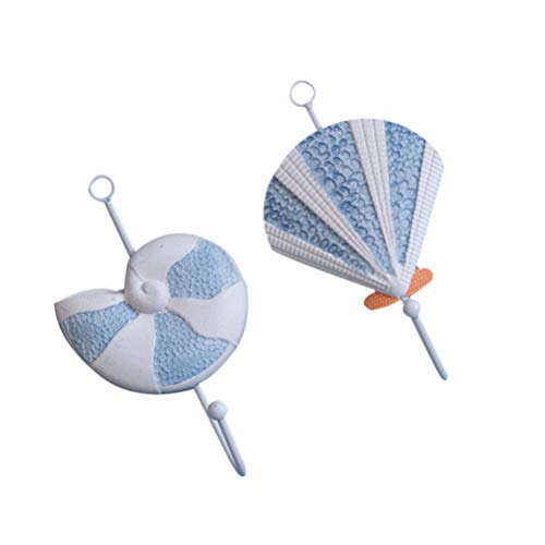 Heavy Duty Hangers 3pcs Decorative Hanging Hooks Conch Fish Shaped Wall Hooks Coat Key Towel Hooks Wall Hangers Mediterranean Beach Nautical Home Decoration Ornaments Shower Curtain Hooks - Image 7