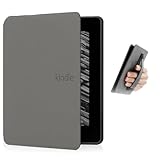 Capa Kindle Paperwhite 12ª Geração 7 Polegadas (SA569P e SA568B) – Função Liga/Desliga - Suporte Alça - Fechamento Magnético - Sistema de Hibernação (Cinza)