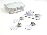 Inhalt: 4 Tassen, 4 Untertteller, 4 Teller, 1 Teekanne mit Deckel + 1 Tablett