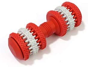 emily pets Dumbbell Chew Toy Puppy Dog Teeth Gum Cleaning Training Play Dog Toys Dog Chew Toys Puppy Teething Toys Rope Dog Toy Dog Toys for Small to Medium Dog (Red)
