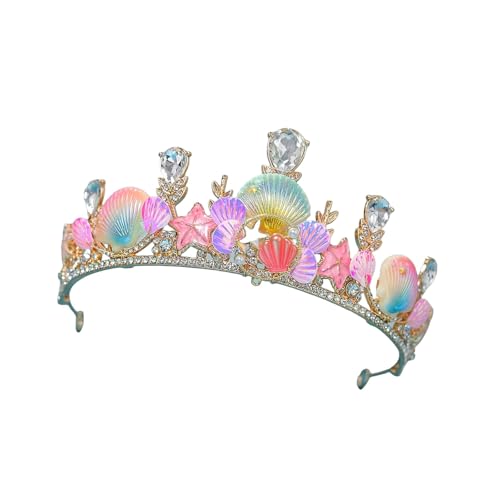 Handcraft Sea Shell Crowns Tiaras Hairband for Women Girls Marine Headband for Beach Parties and Photography Accessory Party Hai