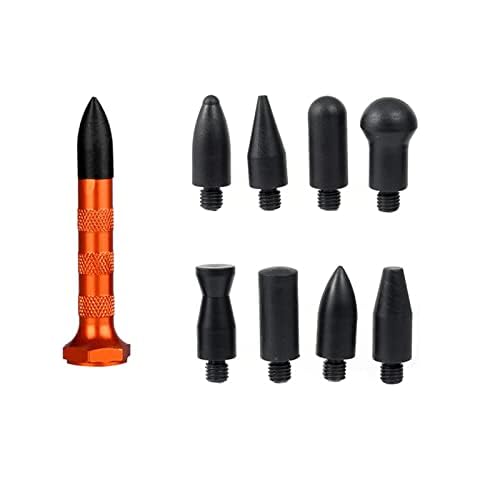 Paintless Dent Removal Kit Car Dent Repair Kit Professional Dent Puller Auto Body Repair Kit Orange Car Dent Repair Dent Remover Puller Knock Down Head Tap Down Tools Set With 9 Replacement Heads Cover