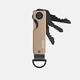 The Ridge Key Organizer - Compact Metallic Key Holder, Minimalist Innovative Keyholder, Smart Keychain Secures 2-6 Keys (Mojave Tan)