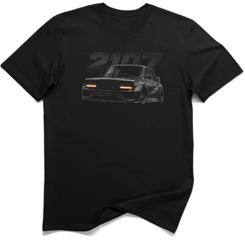 1982 2107 RWD Box Sedan Vintage Tuner T-Shirt (L, Black)