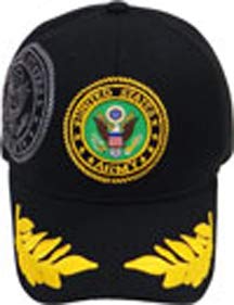 Gorra de béisbol Army negra con logo bordado miniatura 3