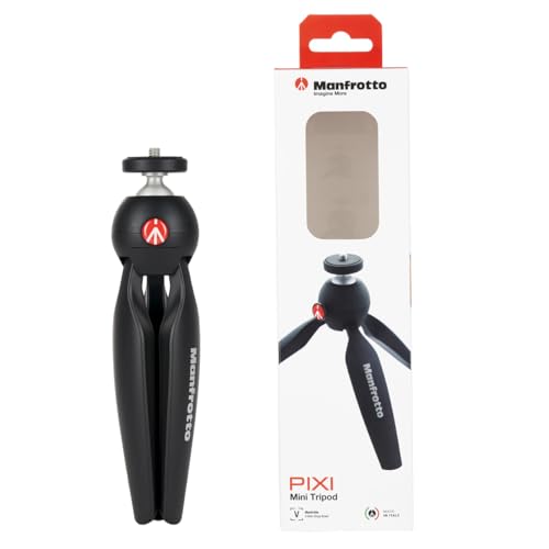 Manfrotto PIXI Mini Aluminum Table Top Tripod, Black