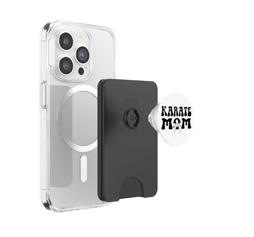 Cinturón Blanco Karate Mom PopSockets PopWallet para MagSafe tarjetero móvil 3