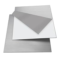 KANABI 2PCS 304 Edelstahlblech 15cm x 15cm x 0.8mm, Dicke 0.8mm, 304 Quadrat Edelstahlplatte für DIY Handwerk Modell Reparatur Gravur Stanzen Bohren Schneiden