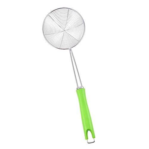 COLLBATH Strainer Spoon Metal Food Colander for Kitchen Design for Easy Filtration Cleanup Lightweight Convenient Hanging for Pasta Fried Foods