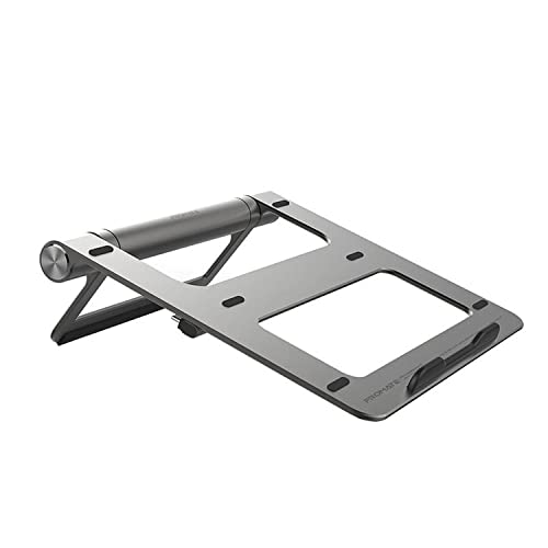 Promate Aluminum Laptop Stand with USB-C Hub, 9-in-1 Detachable USB-C Desk Hub Stand with 100W USB-C Power Delivery, 4K HDMI Port, 1Gbps Ethernet Port, Dual USB 3.0 Ports and MicroSD Slot, PrimeBase-C