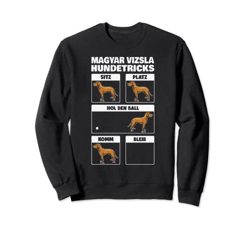 Ungarischer Vorstehhund Kleidung Magyar Vizsla Hundetricks Schwarz Klassisch Sweatshirt S