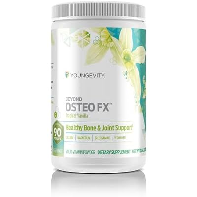 Youngevity Beyond Osteo-FXTM Powder 1200 mg with Vitamin D3, Tri-Calcium Phosphate, Magnesium, and Zinc Calcium Citrate Supplement for Women & Men Non-GMO, Gluten-Free Tropical Vanilla
