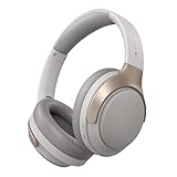 MIATONE Seattle（Bluetooth 5.4 ワイヤレス ヘッドホン）ハイブリッドアクティブノイズキャンセリング 最大48dB / 無線& AUX有線接続/外音取り込みモード/重低音/ヘッドホン収納ケース付き / 最大60時間音楽再生 / 40mm +10mmデュアルドライバー/マルチポイント対応 (ライトグレー)