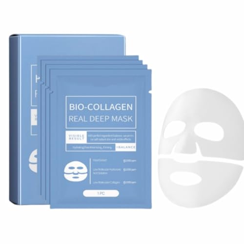 バイオコラーゲンリアルディープマスク|高保湿| Deep Collagen Mask, Overnight Face Mask, Face Lifting Mask, face mask sheets, sleeping facial mask for w