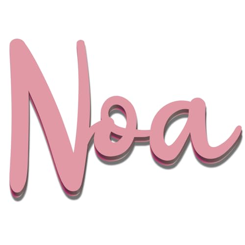 NEONOBS | Letras De Madera Decorativas | Grosor 6mm | Nombres Personalizados | Decoración Habitación Bebe, Infantil O Juvenil | Nombre Plástico Personalizado Para Bautizo, Comunión Niño O Niña 2