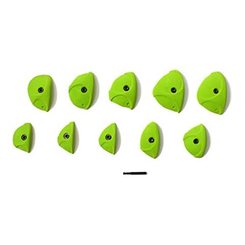 Escape Climbing 10-Hold Crimp Pack | 10 Intermediate Rock Climbing Holds for Indoor and Outdoor Home Walls | Easy to Install, Long Lasting Crimp Grips Cover