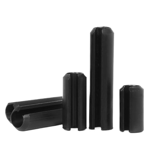 Pasadores ranurados rectos tipo acero al carbono negro M12 x 80mm en pack de 5 unidades 2