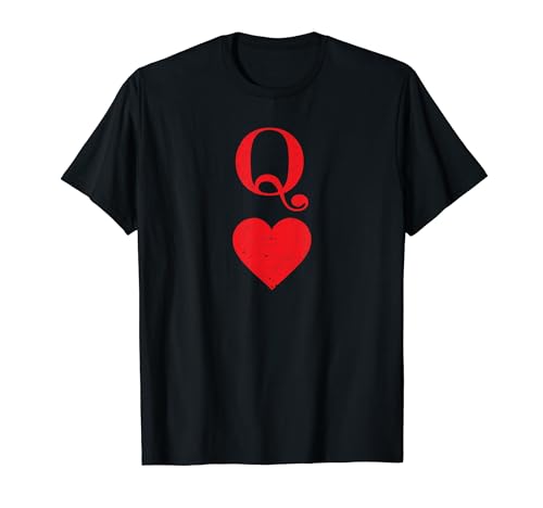 Queen of Hearts Blackjack Cards Couple Matching Halloween Camiseta