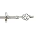 Achim Home Furnishings Metallo Lexus Curtain Rod and Finials, 28-Inch Extends to 48-Inch, Silver