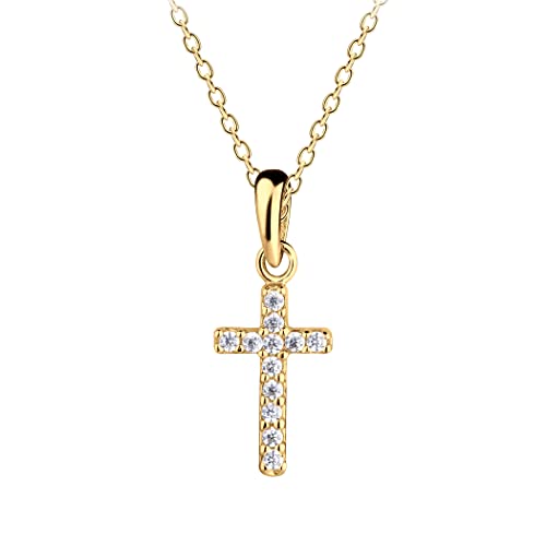 Cherished Moments Sterling Silver and 14K Gold-Plated Cross Necklaces for Godchild Gift with Poem in Gift Box3