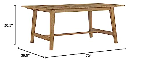 Modway Eei-2712 Dorset Teak Wood Outdoor Patio 72" Dining Table In Natural #TOP5