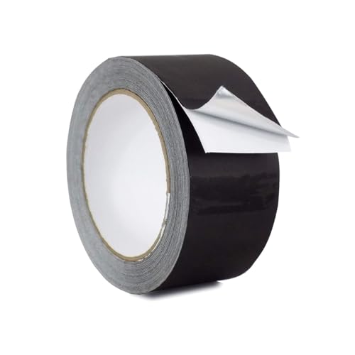 Sheporse Black Aluminum Foil Tape, High Temp Heavy Duty Adhesive HVAC Sealing Hot Cold Air Duct Tape for Pipe Metal Repair 2