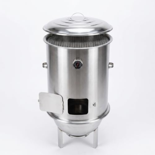 JISADER Barbacoa de Carbón de Acero Inoxidable, Asador Portátil para Culinarias Elevadas