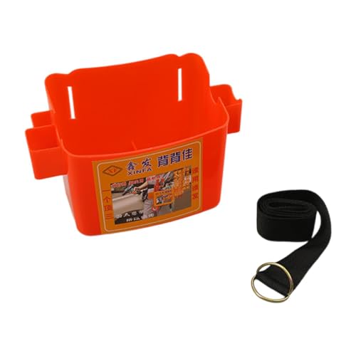 F Fityle Boîte à outils de taille, seau portable, porte-outils épais avec ceinture pour charpentier, électricien, chantier de construction, hommes, Rouge