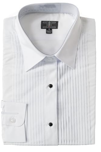 Chef Code Women's Tuxedo Shirt with 1/4" Pleats and Point Collar2
