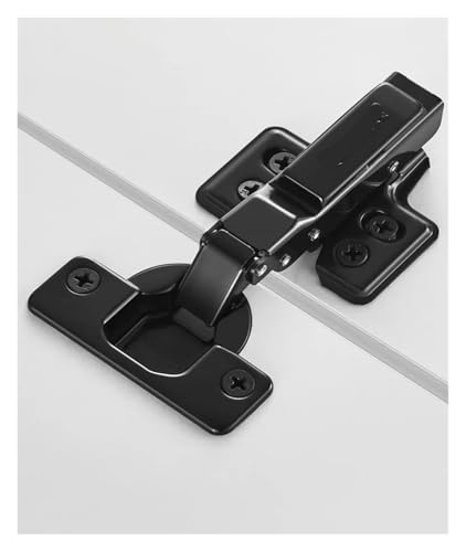 Charnière d'armoire à rail froid noire hydraulique 822-1 lot de 2