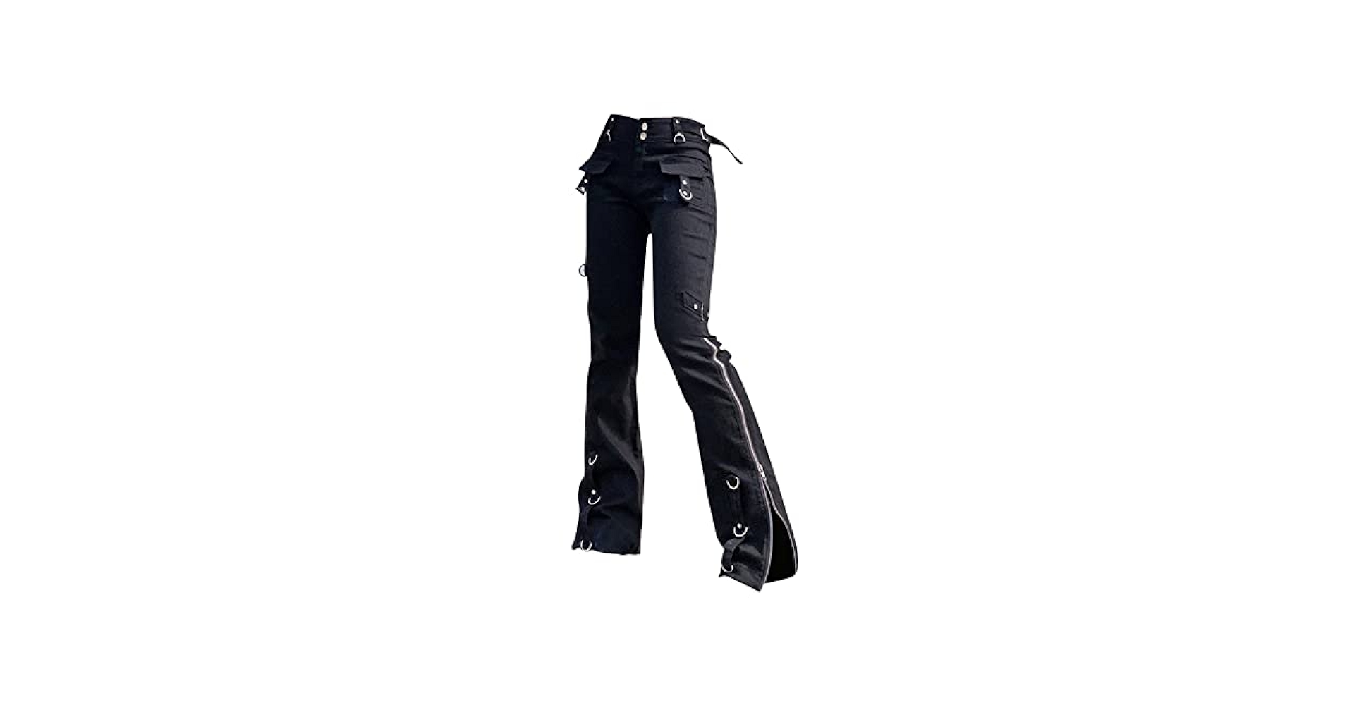 Amazon.com: Women Side Zipper Goth Jeans Pants Vintage