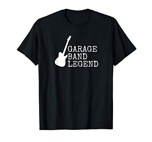 Mens Garage Band Legend Amateur Guitar Musician Dad Rock Music T-Shirt