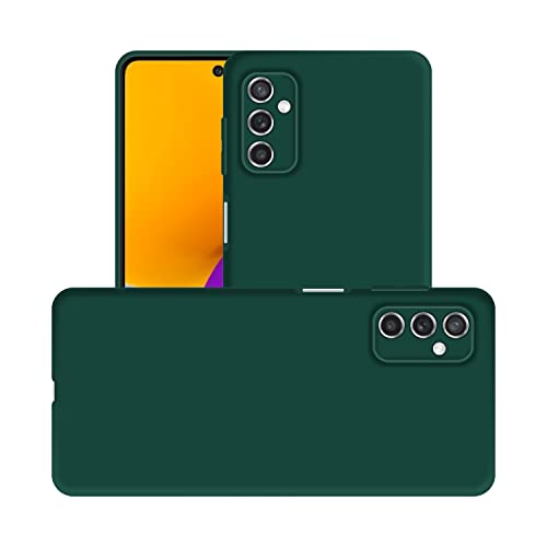 Image of Case Creation Liquid TPU Silicone Cover for Samsung Galaxy M52 5G Soft Case,Anti-Dirty Slim Case Frosted Matte TPU Raised Bezel (Splash of Color) Back Case Cover for Samsung Galaxy M52 5G -Lake Green