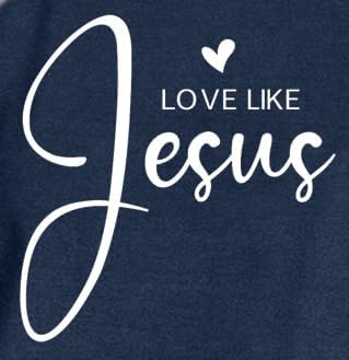 Christian Shirts for Women Love Like Jesus T-Shirt Faith Religious Tee Tops - Image 5