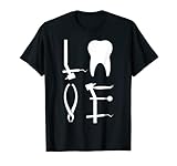 Amore scritto da dentista e ortodontista strumenti come un'idea regalo per qualsiasi dentista, fata dei denti o assistente dentale.