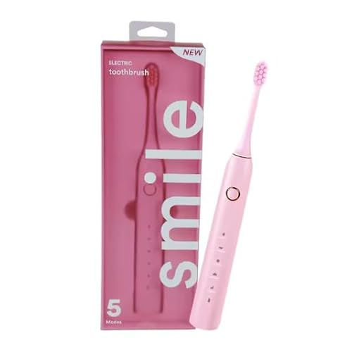 Smilekit® Sonic Electric Toothbrush | Electric Toothbrush | 43,000 Pulses | Dentist Approved | 60 Day Battery | USB-C Charging | 5 Modes | 3 Colour Choices (Pink, One Size)